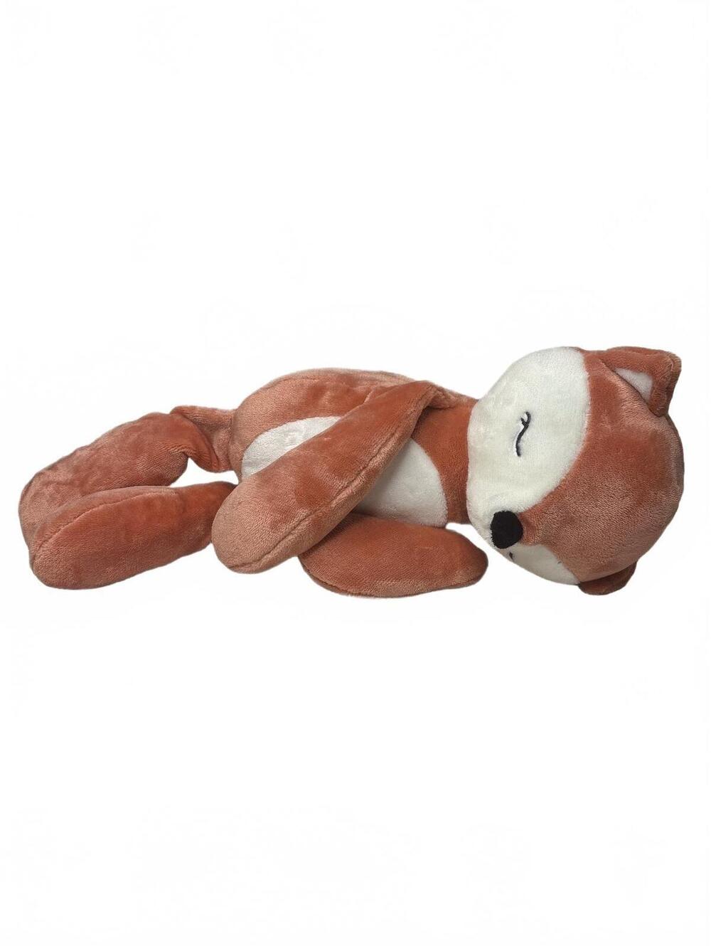 Max Studio Kids Sleeping Velour Fox Plush 19" Closed Sleepy Eyes Floppy Legs EUC - Picture 1 of 9
